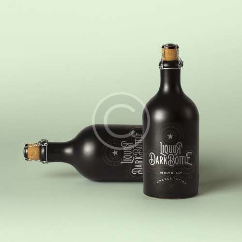 Dark Logo Bottles
